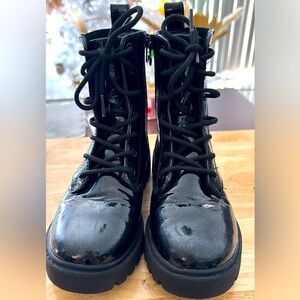 Kids' Rochelle Lace-Up Combat Boots - art class Black Size 1